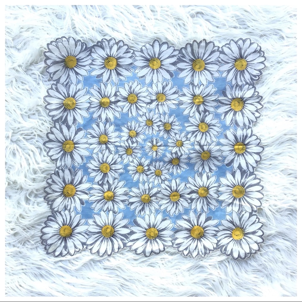 Vintage Daisy Square Handkerchief